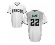 Men's Majestic Arizona Diamondbacks #22 Jake Lamb Replica White Capri Cool Base MLB Jersey