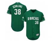 Men's Majestic Arizona Diamondbacks #38 Curt Schilling Green Celtic Flexbase Authentic Collection MLB Jersey