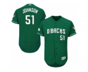 Men's Majestic Arizona Diamondbacks #51 Randy Johnson Green Celtic Flexbase Authentic Collection MLB Jersey