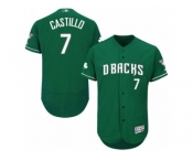 Men's Majestic Arizona Diamondbacks #7 Welington Castillo Green Celtic Flexbase Authentic Collection MLB Jersey