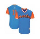 Men's 2017 Little League World Series Marlins JT Realmuto #11 JT Blue Jersey