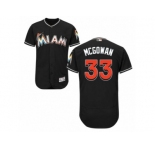 Men's Majestic Miami Marlins #33 Dustin McGowan Black Flexbase Authentic Collection MLB Jersey
