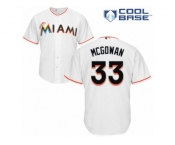Men's Majestic Miami Marlins #33 Dustin McGowan Replica White Home Cool Base MLB Jersey