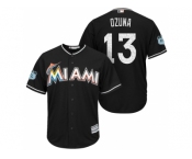 Men's Miami Marlins #13 Marchell Ozuna 2017 Spring Training Cool Base Stitched MLB Jersey