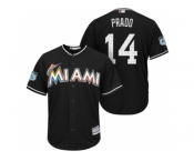 Men's Miami Marlins #14 Martin Prado 2017 Spring Training Cool Base Stitched MLB Jersey