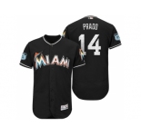 Men's Miami Marlins #14 Martin Prado 2017 Spring Training Flex Base Authentic Collection Stitched Baseball Jersey