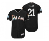 Men's Miami Marlins #21 Christian Yelich 2017 Spring Training Flex Base Authentic Collection Stitched Baseball Jersey