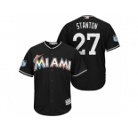 Men's Miami Marlins #27 Giancarlo Stanton 2017 Spring Training Cool Base Stitched MLB Jersey