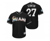 Men's Miami Marlins #27 Giancarlo Stanton 2017 Spring Training Cool Base Stitched MLB Jersey