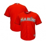 Men's Miami Marlins Blank Majestic Orange Official Cool Base Team Jersey