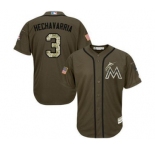 mlb jerseys florida marlins #3 adeiny hechavarria green salute to service