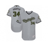 Men 2017 Memorial Day Washington Nationals #34 Bryce Harper Flex Base Jersey