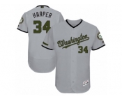 Men 2017 Memorial Day Washington Nationals #34 Bryce Harper Flex Base Jersey