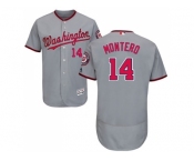 Men Washington Nationals #14 Miguel Montero Grey Flexbase Authentic Collection Stitched MLB Jersey