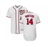 Men Washington Nationals #14 Miguel Montero White Flexbase Authentic Collection Stitched MLB Jersey