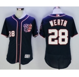 Men Washington Nationals #28 jayson werth Majestic Navy Blue Flexbase Authentic Collection Player Jersey