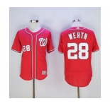 Men Washington Nationals #28 jayson werth Majestic Red Flexbase Authentic Collection Player Jersey