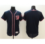 Men Washington Nationals Blank Majestic Navy Blue Flexbase Authentic Collection Team Jersey