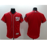Men Washington Nationals Blank Majestic Red Flexbase Authentic Collection Team Jersey