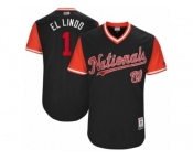 Men's 2017 Little League World Series Nationals #1 Wilmer Difo El Lindo Navy Jersey