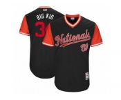 Men's 2017 Little League World Series Nationals #34 Bryce Harper Big Kid Navy Jersey