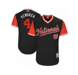 Men's 2017 Little League World Series Nationals #4 Howie Kendrick Kendrick Navy Jersey