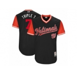 Men's 2017 Little League World Series Nationals #7 Triple T Navy Jersey