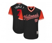 Men's 2017 Little League World Series Nationals #7 Triple T Navy Jersey