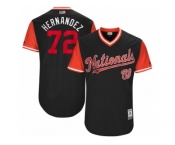 Men's 2017 Little League World Series Nationals Enny Romero #72 Hernandez Navy Jersey
