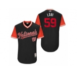 Men's 2017 Little League World Series Nationals Jose Lobaton #59 Lobi Navy Jersey