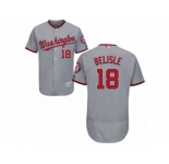 Men's Majestic Washington Nationals #18 Matt Belisle Grey Flexbase Authentic Collection MLB Jersey