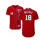 Men's Majestic Washington Nationals #18 Matt Belisle Red Flexbase Authentic Collection MLB Jersey