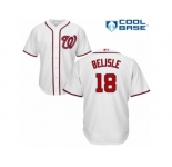 Men's Majestic Washington Nationals #18 Matt Belisle Replica White Home Cool Base MLB Jersey