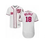 Men's Majestic Washington Nationals #18 Matt Belisle White Flexbase Authentic Collection MLB Jersey