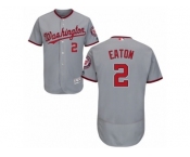 Men's Majestic Washington Nationals #2 Adam Eaton Grey Flexbase Authentic Collection MLB Jersey
