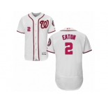 Men's Majestic Washington Nationals #2 Adam Eaton White Flexbase Authentic Collection MLB Jersey