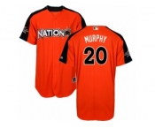Men's Majestic Washington Nationals #20 Daniel Murphy Replica Orange National League 2017 MLB All-Star MLB Jersey