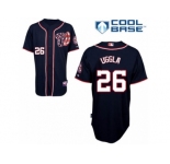 Men's Majestic Washington Nationals #26 Dan Uggla Replica Navy Blue Alternate 2 Cool Base MLB Jersey