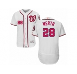 Men's Majestic Washington Nationals #28 Jayson Werth White Flexbase Authentic Collection MLB Jersey