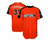 Men's Majestic Washington Nationals #37 Stephen Strasburg Replica Orange National League 2017 MLB All-Star MLB Jersey