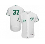 Men's Majestic Washington Nationals #37 Stephen Strasburg White Celtic Flexbase Authentic Collection MLB Jersey