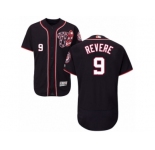 Men's Majestic Washington Nationals #9 Ben Revere Navy Blue Flexbase Authentic Collection MLB Jersey