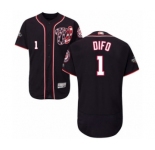 Men's Washington Nationals #1 Wilmer Difo Navy Blue Alternate Flex Base Authentic Collection 2019 World Series Bound Baseball Jersey