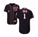 Men's Washington Nationals #1 Wilmer Difo Navy Blue Alternate Flex Base Authentic Collection 2019 World Series Champions Baseball Jersey