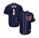 Men's Washington Nationals #1 Wilmer Difo Replica Navy Blue Alternate 2 Cool Base 2019 World Series Champions Baseball Jersey