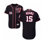 Men's Washington Nationals #15 Matt Adams Navy Blue Alternate Flex Base Authentic Collection 2019 World Series Bound Baseball Jersey