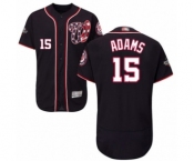 Men's Washington Nationals #15 Matt Adams Navy Blue Alternate Flex Base Authentic Collection 2019 World Series Bound Baseball Jersey