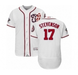Men's Washington Nationals #17 Andrew Stevenson White Home Flex Base Authentic Collection 2019 World Series Champions Baseball Jersey