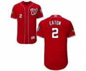 Men's Washington Nationals #2 Adam Eaton Red Alternate Flex Base Authentic Collection 2019 World Series Bound Baseball Jersey