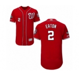 Men's Washington Nationals #2 Adam Eaton Red Alternate Flex Base Authentic Collection 2019 World Series Champions Baseball Jersey